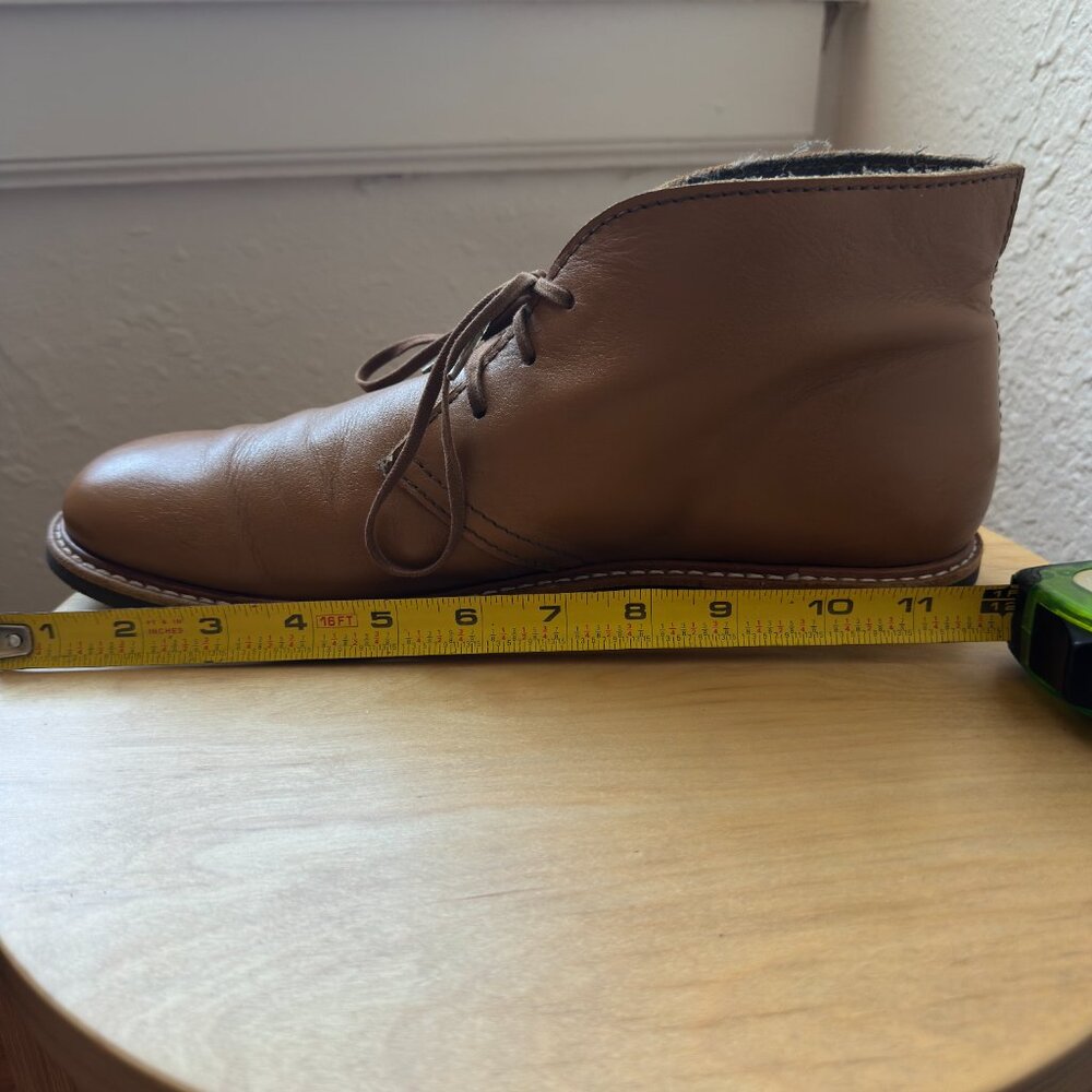 The Generic Man Handmade Caramel Leather Chukka Boots, Sz 44.5/US 11 - Picture 12 of 12